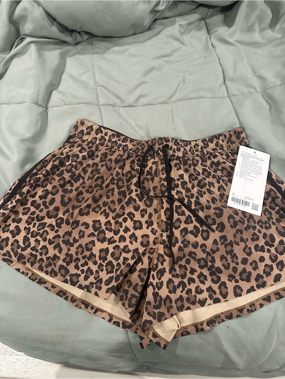 lululemon athletica Leopard Print Athletic Shorts in Brown and Black